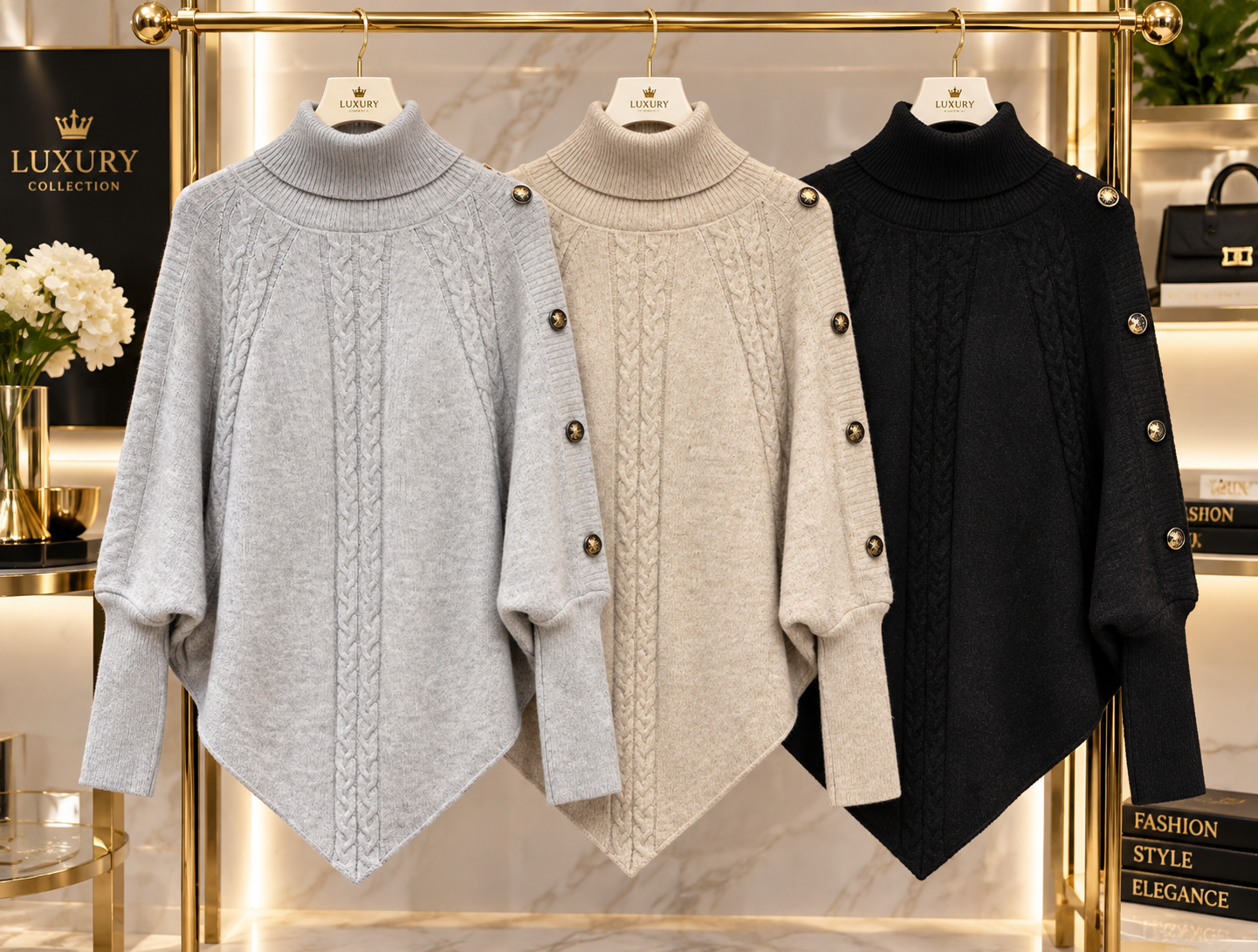 Luxury Knit Poncho Collection