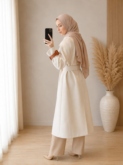 Elegant Belted Women’s Coat
