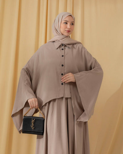 Loose-Fit Long-Sleeve Tunic & Pinafore.