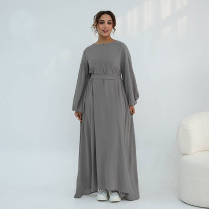 Elegant Balloon Sleeve Maxi Abaya
