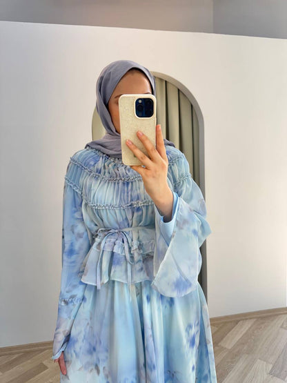 Elegant Dress | Modest Maxi Chiffon Dress | Evening Wear | Flowy I