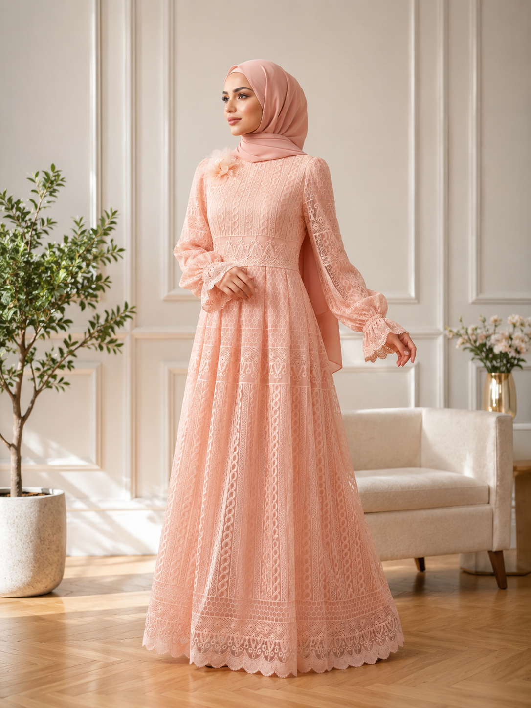 Luxury  Maxi Dress for Women | Modest Islamic Dress | Muslim Formal Dress