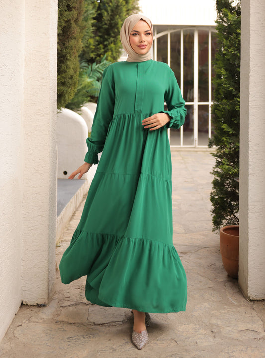 Green - Modest Dress
