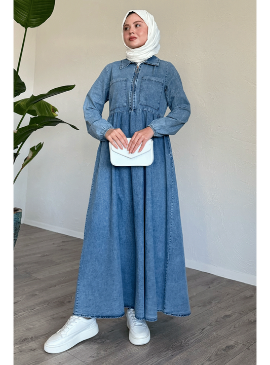 Blue - Modest Dress